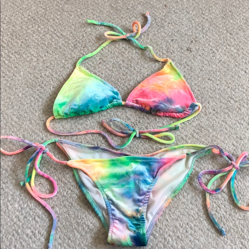 Colorful Velvet Bikini Set